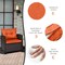 Costway 3PCS Patio Rattan Furniture Set Cushioned Conversation Set Sofa